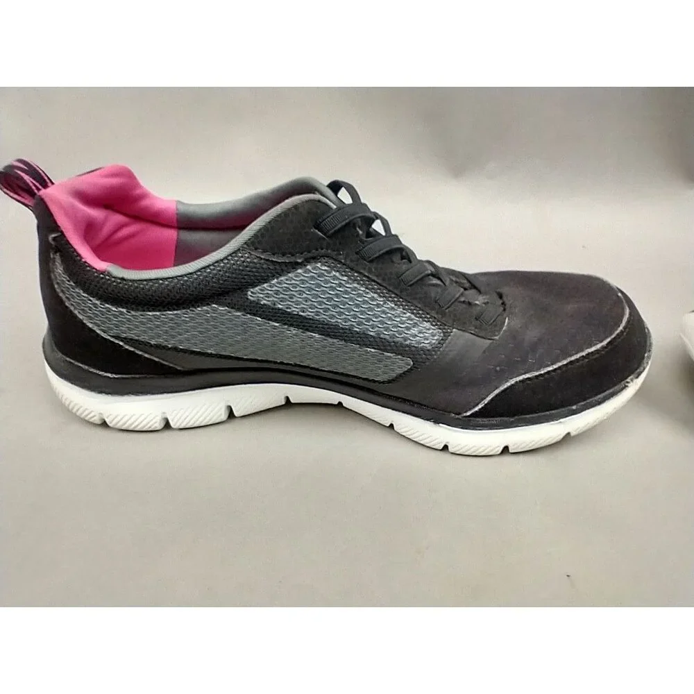 Skechers Dual Lite‎ Light Weight Sneakers Black Pink Women's 7